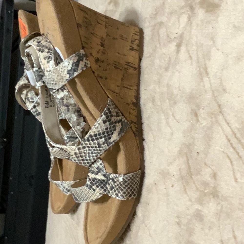 Women's Snakeskin Wedge Sandals